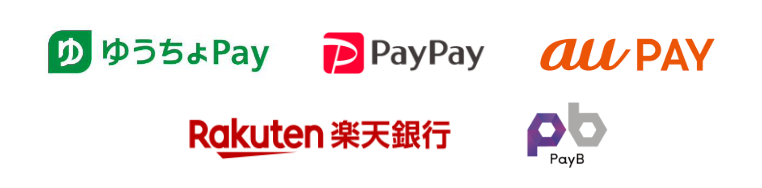 ゆうちょPay, PayPay, au PAY, 楽天銀行, PayB